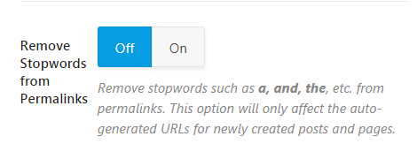 Permalink stop Words rank math seo