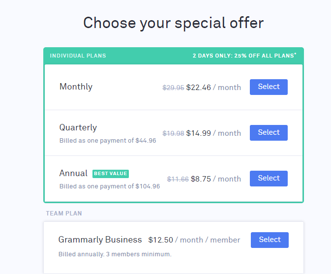 Grammarly student discount