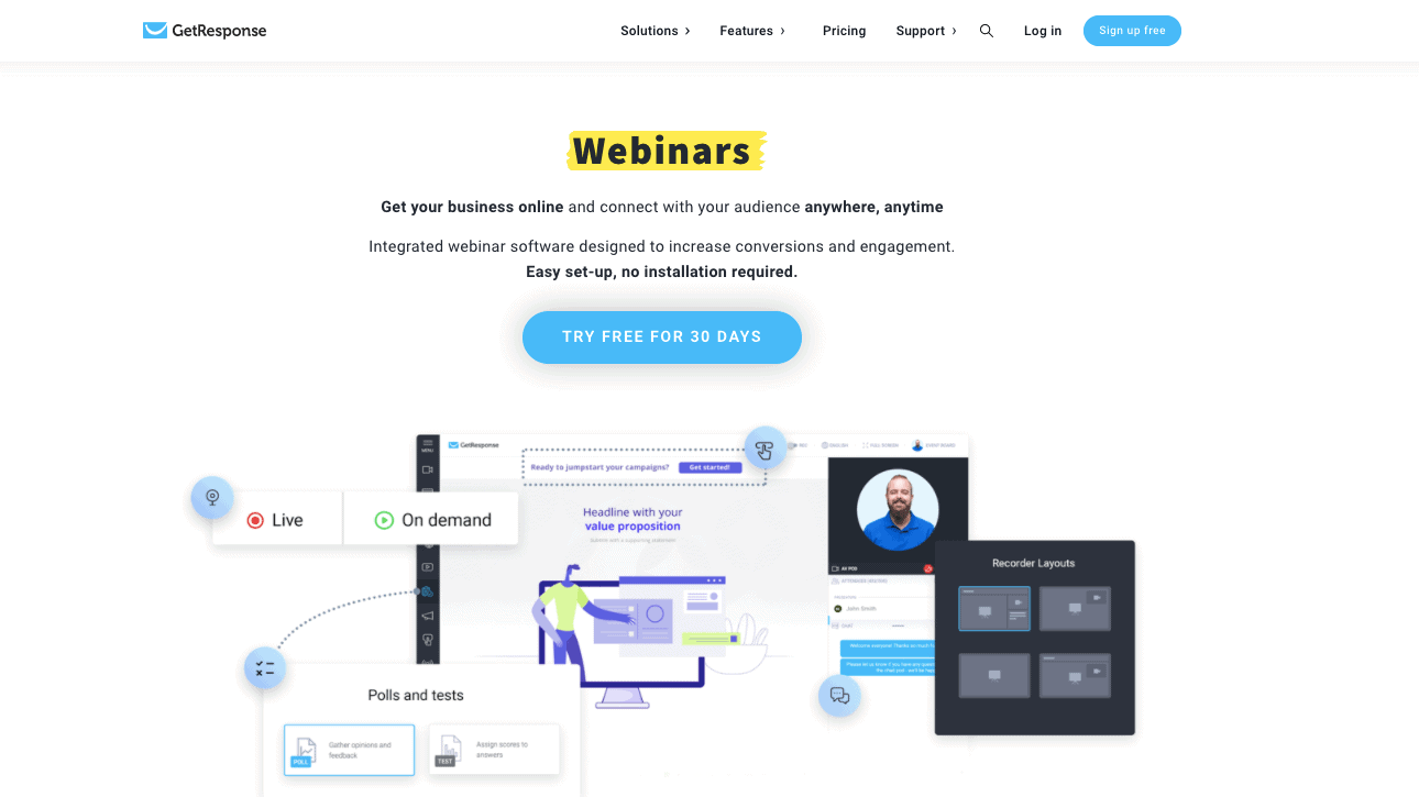 Getresponse Webinar tool Best Webinar Software