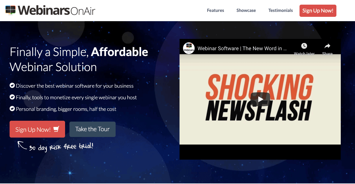 WebinarsOnAir Best Webinar Software