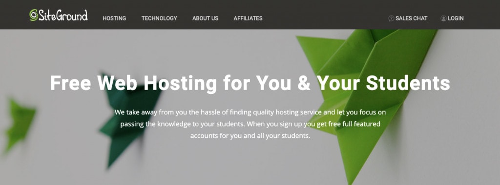 Siteground student hosting Free Web Hosting for Students