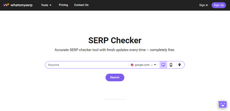 WhatsMySerp free serp tracking tools
