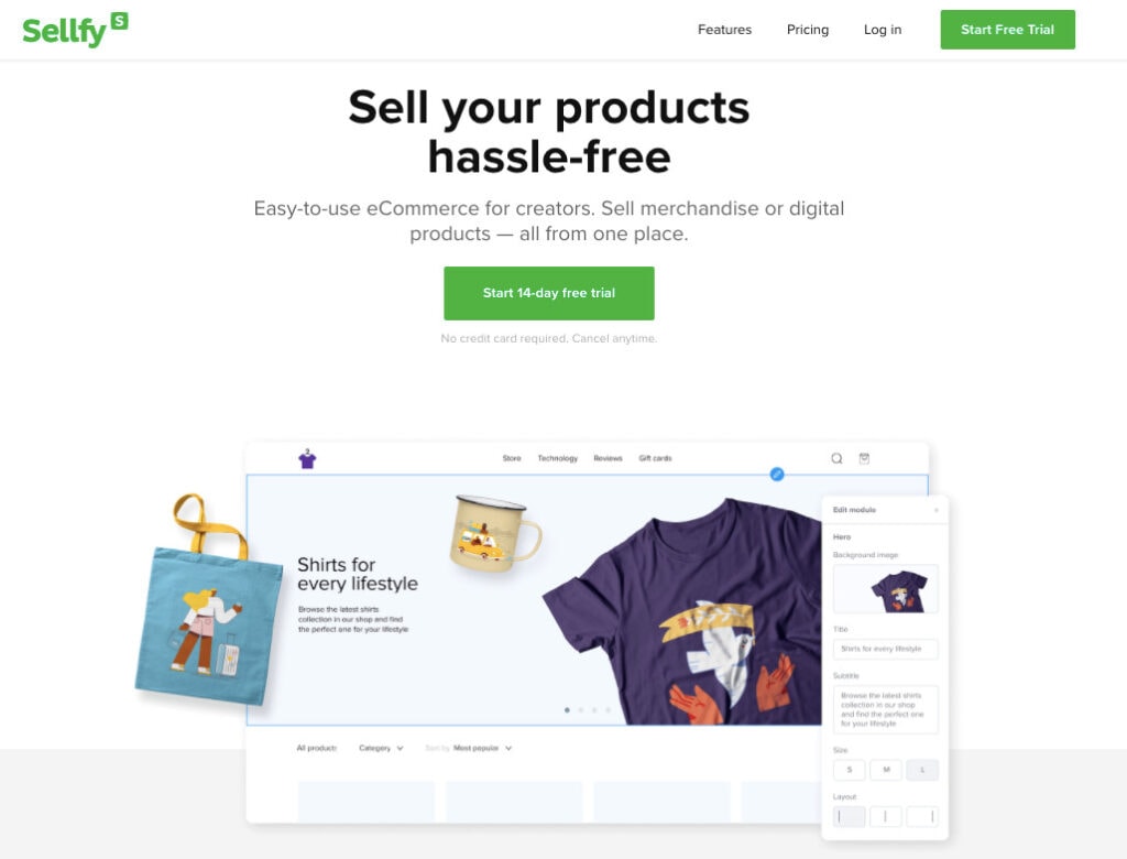 Sellfy platforms to sell digital products