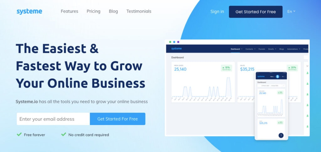 Systeme.io Funnel builder Leadpages Alternatives