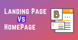 Landing page vs homepage