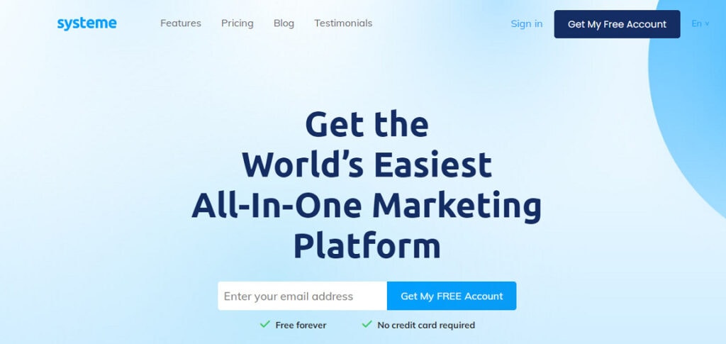 Systeme.io: best all-in-one marketing platform