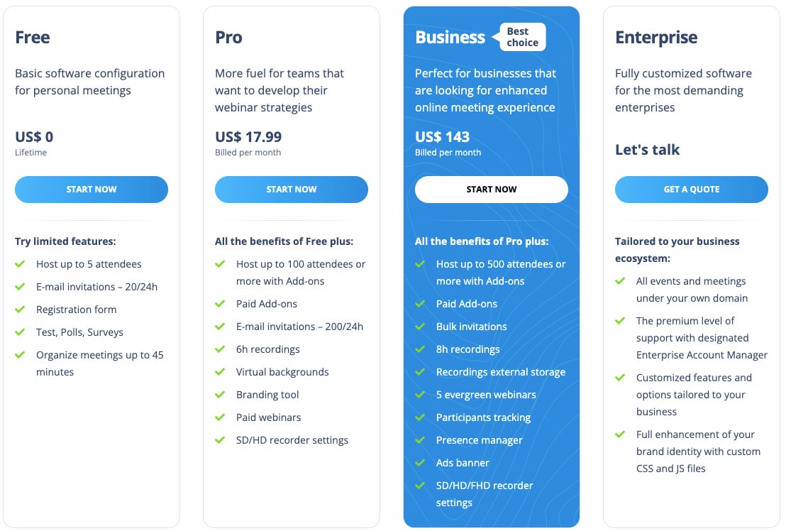 Live Webinar Pricing Live Webinar Pricing WebinarJam Alternative