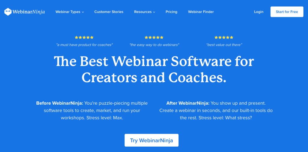 WebinarNinja WebinarNinja WebinarJam Alternative