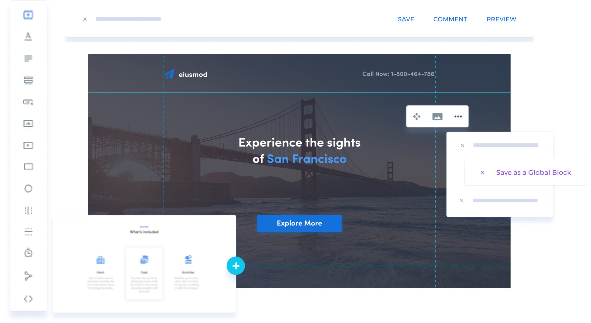Instapage user interface
