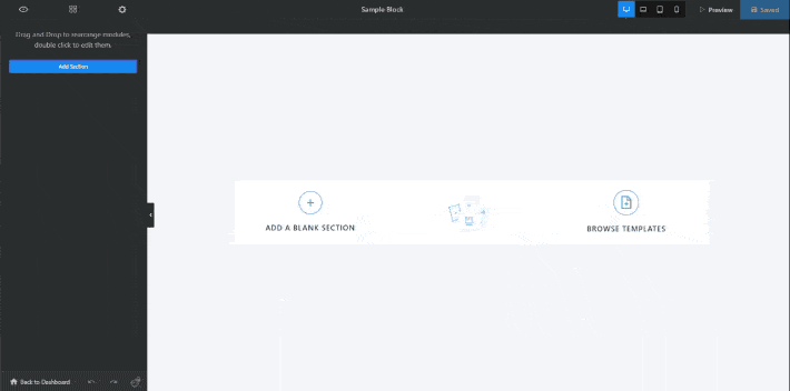 Global blocks in Swipe Pages