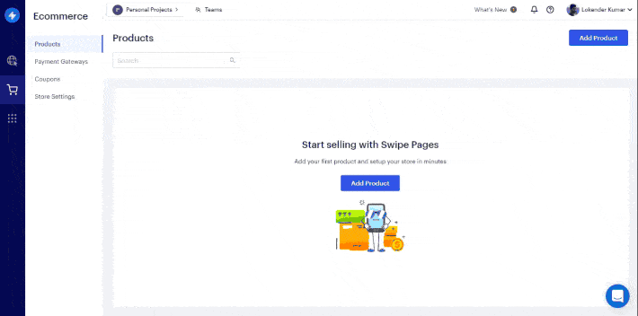 Setting payments and more in Swipe Pages